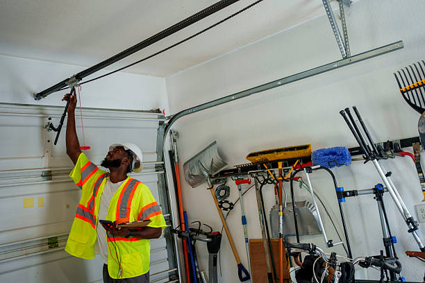 Professional Garage Door Panel Replacement technician working in Denton County County, TX